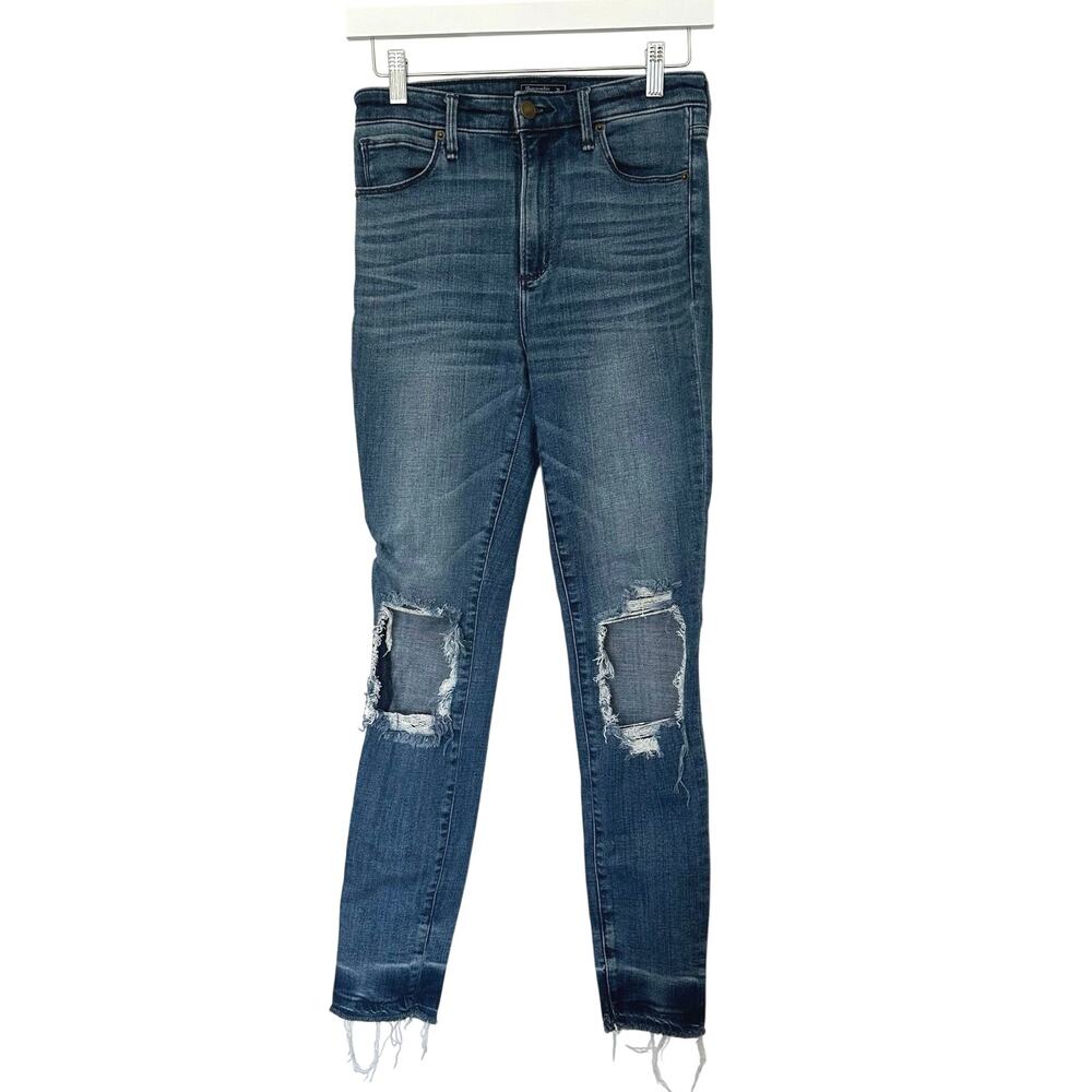 Abercrombie & Fitch (26/2R) Simone High Rise Super Skinny Distressed Jeans